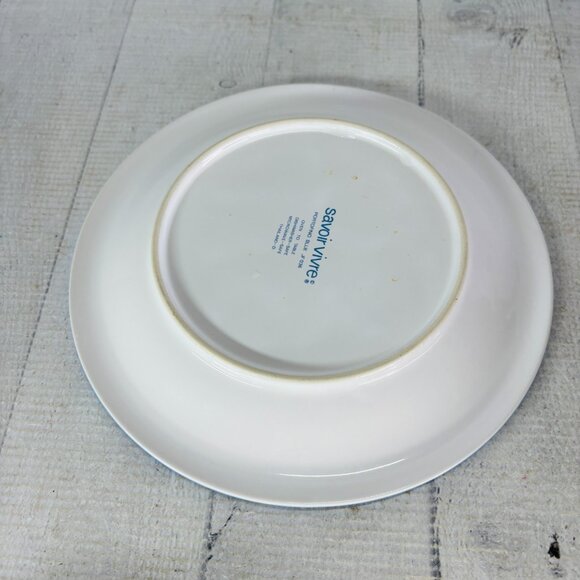 Savoir Vivre PORTOFINO BLUE JF 036 Pink Blue Flowers Ceramic Salad Plates Set 4 - Picture 3 of 16